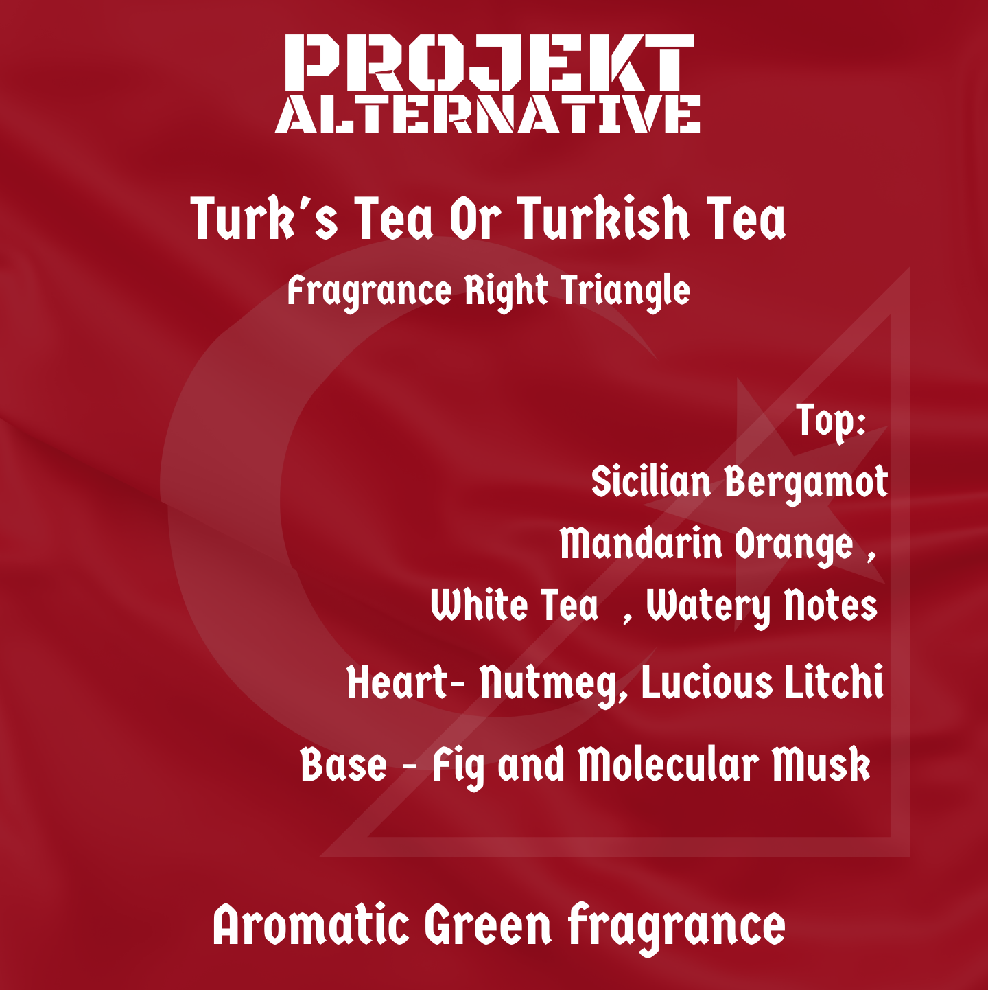 Turk's Tea By Projekt Alternative 100mlExtrait De Parfum #Wulong-Cha